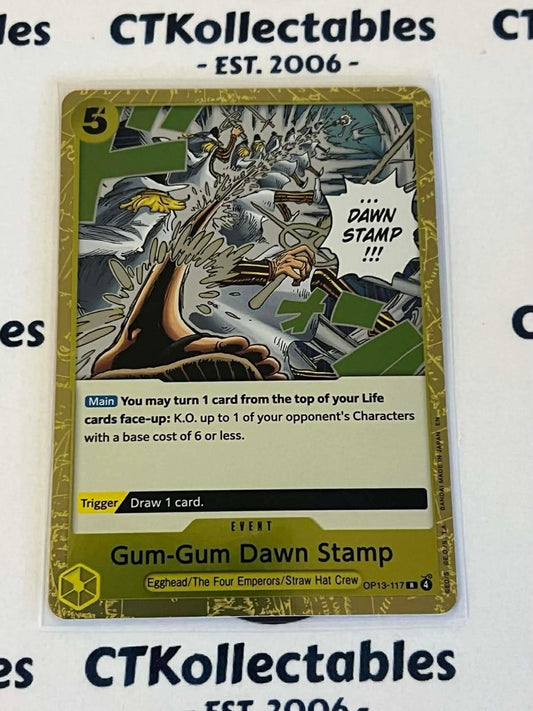 One Piece - Carrying on his will FOIL OP13-117 – Gum-Gum Dawn Stamp – Rare