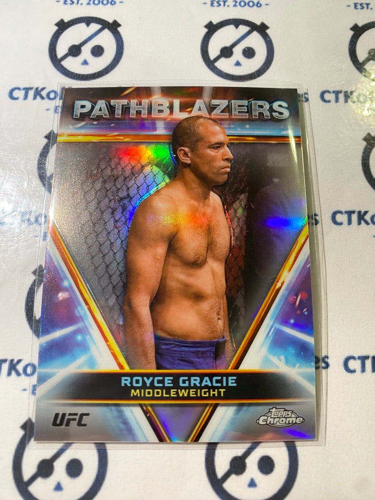 2024 UFC Topps Chrome Royce Gracie Silver Refractor PATHBLAZERS #PTH-9