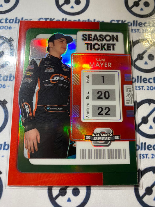 2022 Panini NASCAR Chronicles Contenders Green Season Ticket Sam Mayer Prizm #20