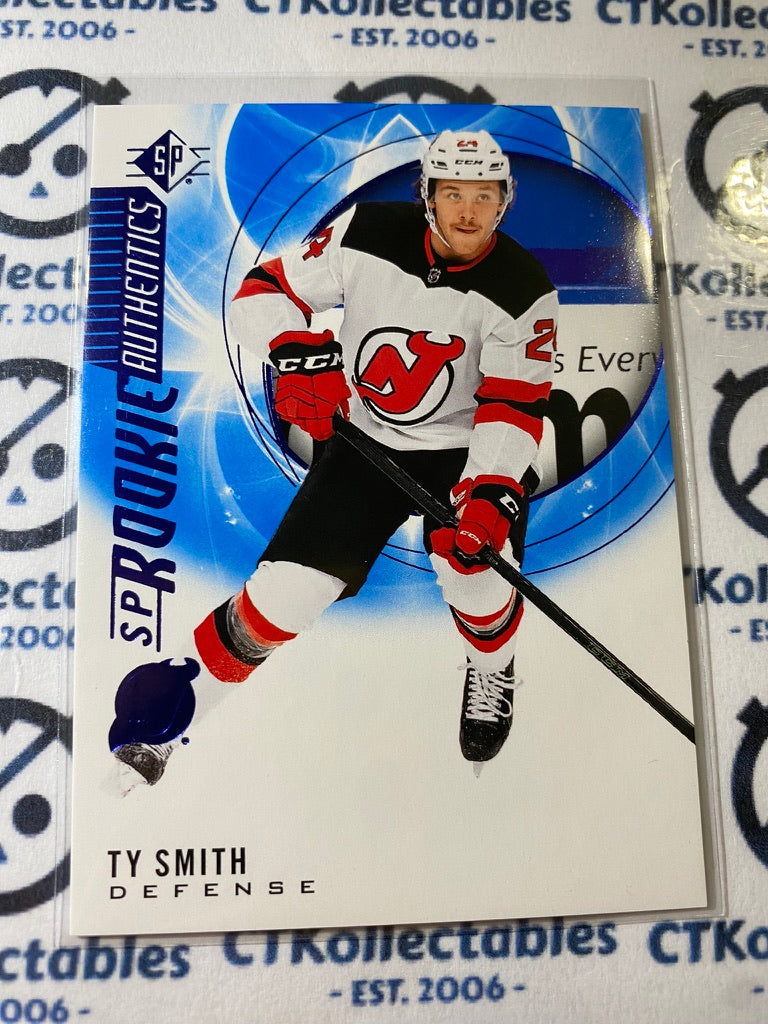 2020-21 SP Authentic Ty Smith SP Rookie Authentics Blue #114 Devils