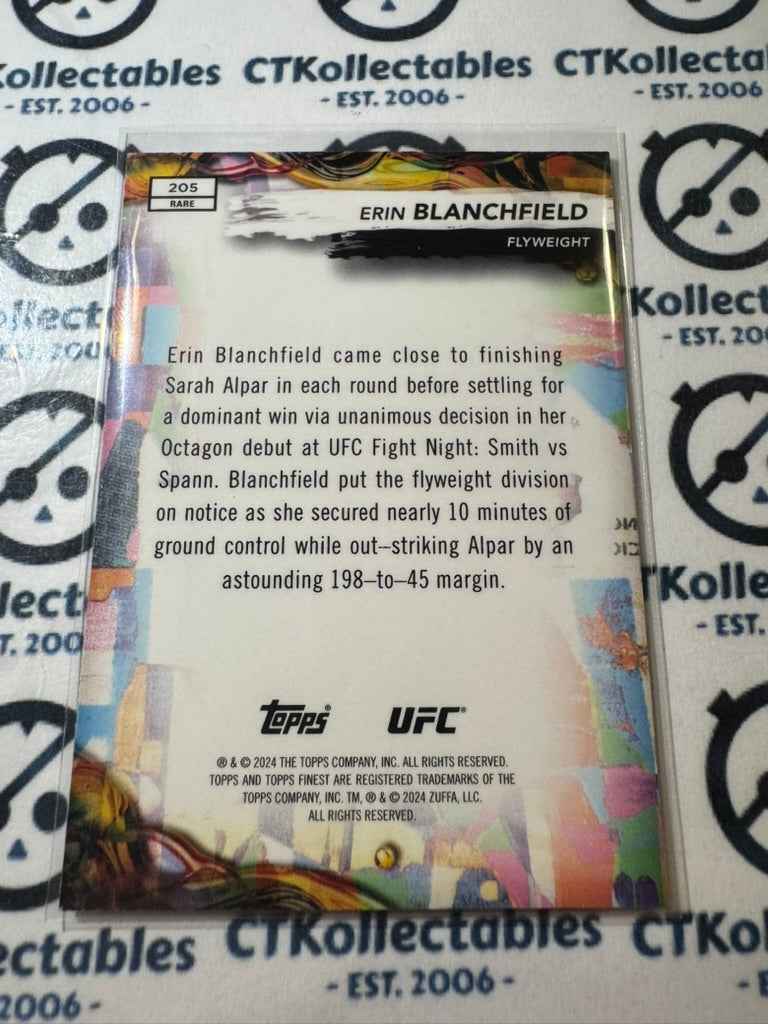 2024 UFC Topps Finest Erin Blanchfield #205 Rare Flyweight