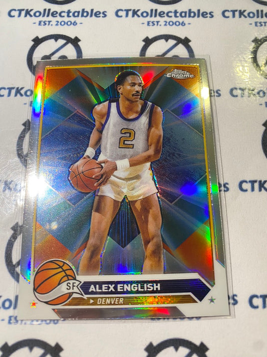 2023/24 Topps NBA Chrome Alex English Silver Refractor #165 Nuggets