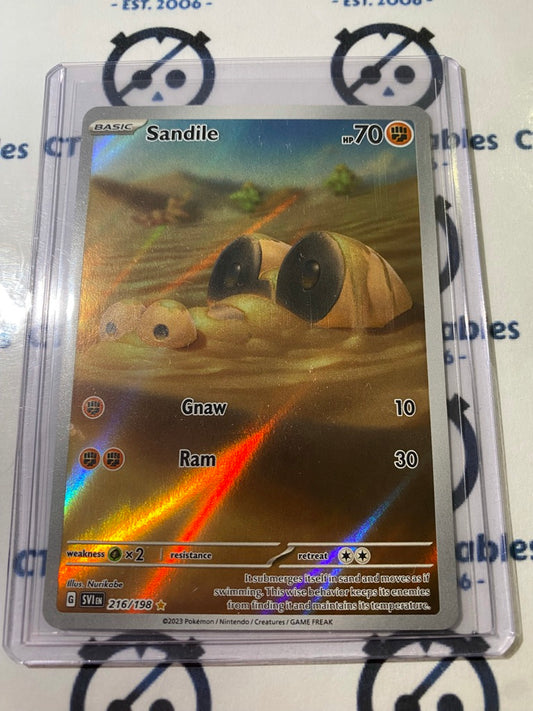 Sandile Illustration Rare #216/198 2023 Scarlet & Violet Pokémon TCG