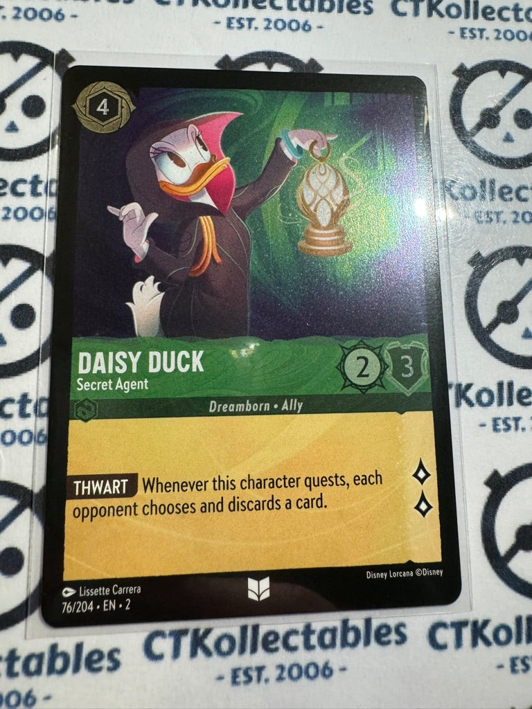 2024 Disney Lorcana Floodborn COLD FOIL #76/204 Daisy Duck, Secret Agent