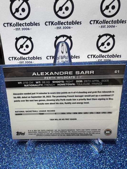2023-24 Topps Chrome NBL Rookie #61 Alexandre Sarr Perth Wildcats