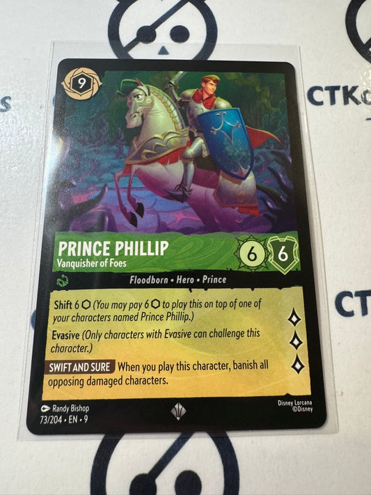 Disney Lorcana Fabled NON-FOIL 73/204 Prince Phillip - Vanquisher of Foes SR