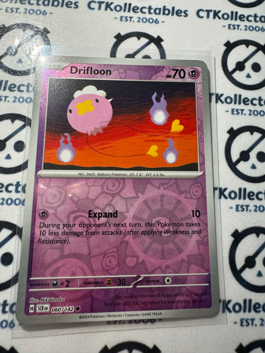 Drifloon Reverse Holo #060/142 Stellar Crown Scarlet & Violet Pokemon