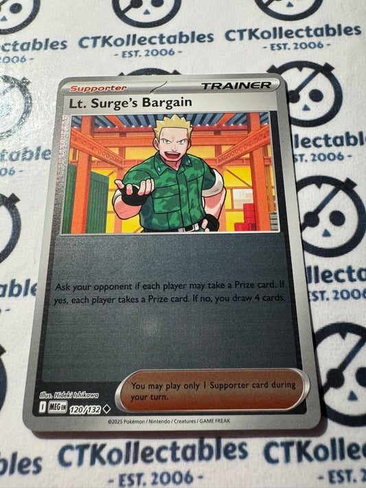 Lt. Surge's Bargain Reverse Holo #120/132 Mega Evolution Pokemon