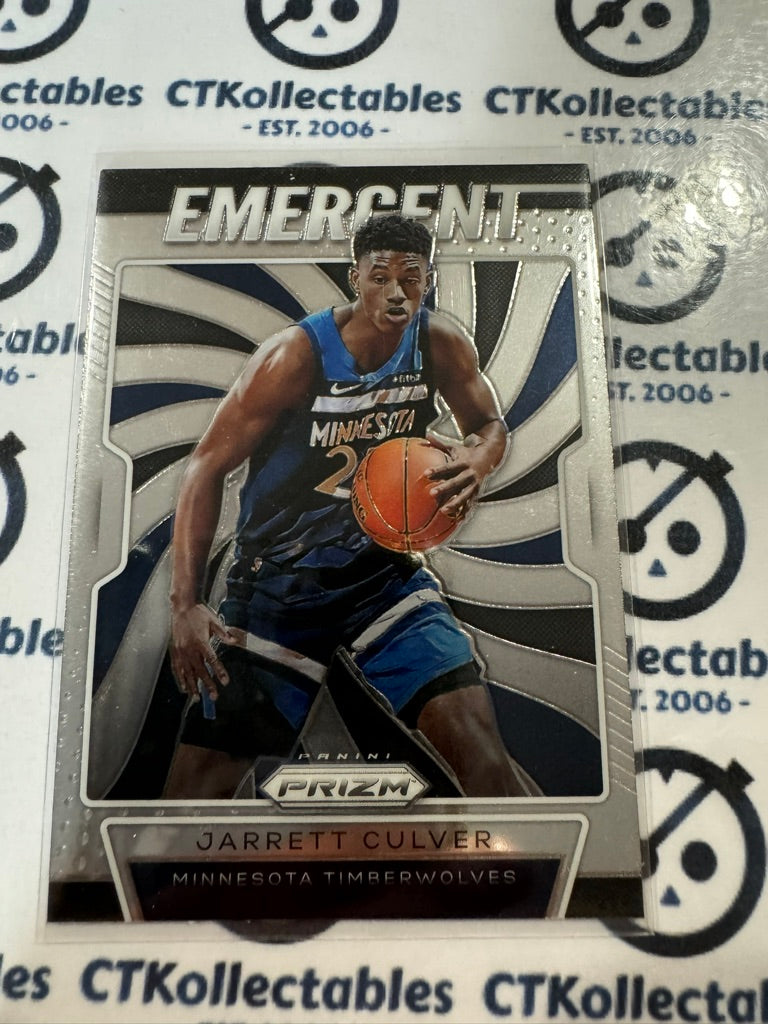 2019-20 NBA Panini Prizm Jarrett Culver Emergent #29 Timberwolves