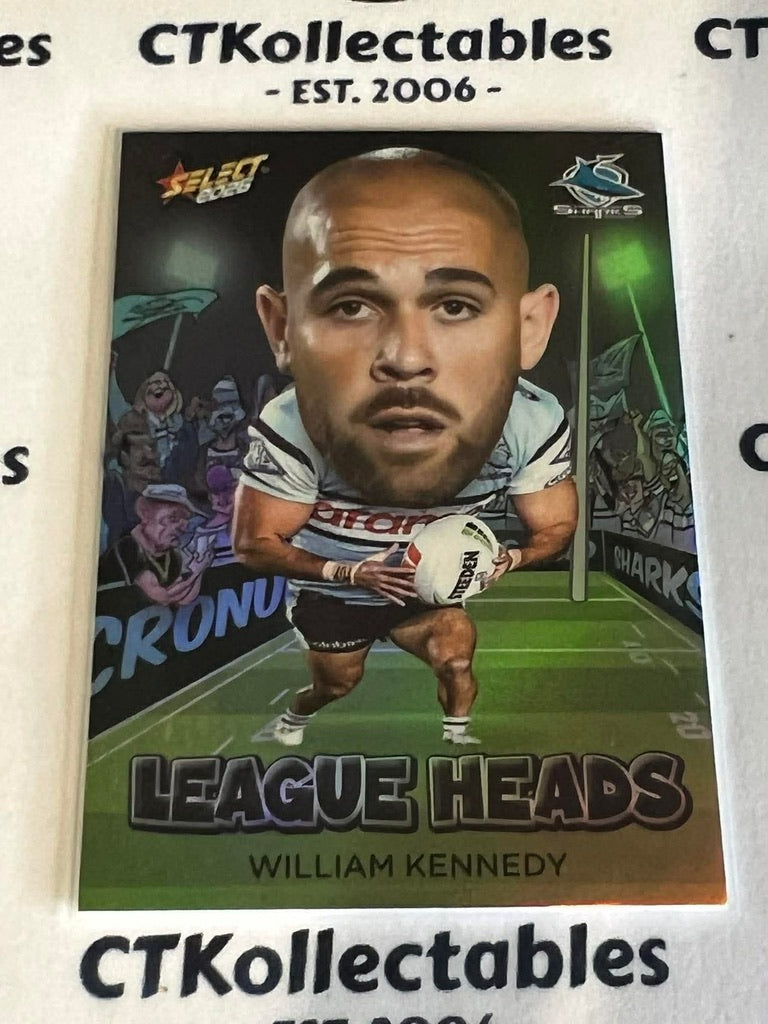 2026 Select NRL League Heroes League Heads #LH28 William Kennedy Sharks
