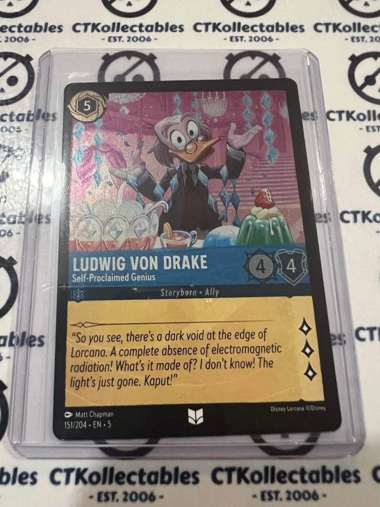 2024 Disney Lorcana Shimmering Skies COLD Foil Ludwig Von Drake 151/204