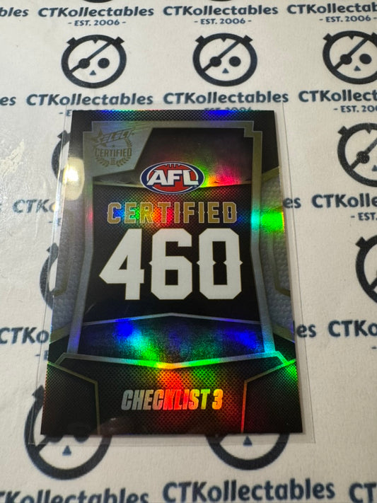 2016 AFL Select Certified Certified 460 Checklist #3 #405/460 #C3
