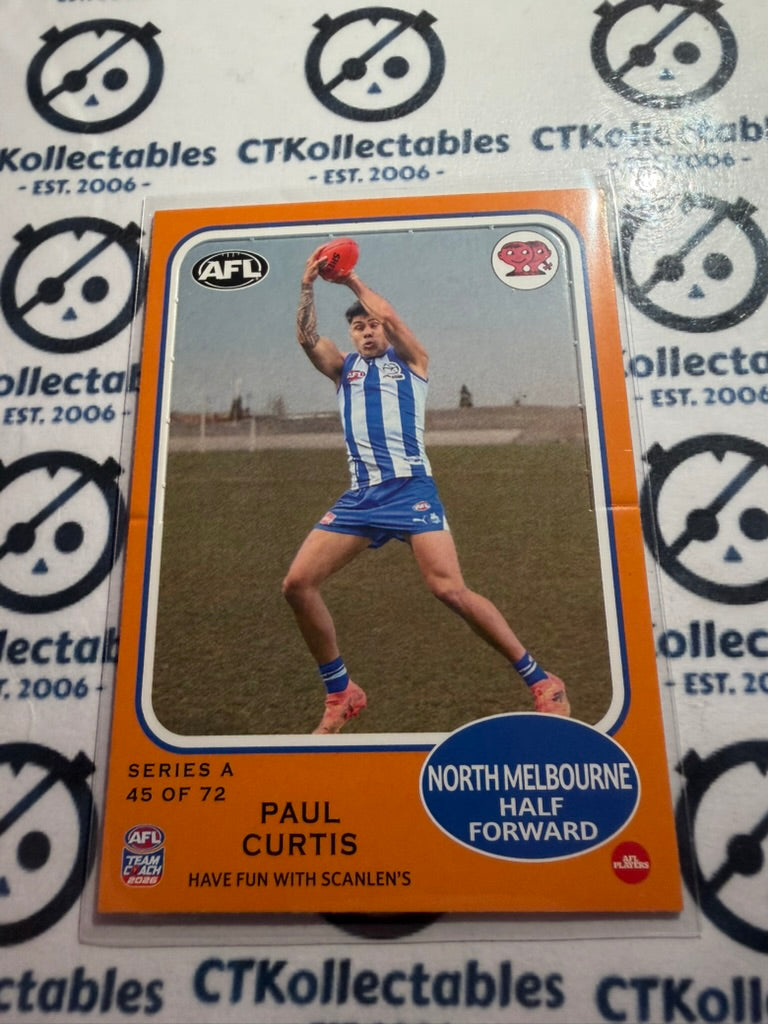 2026 Teamcoach AFL Scanlens Die-Cut Paul Curtis 45 of 72 Kangaroos