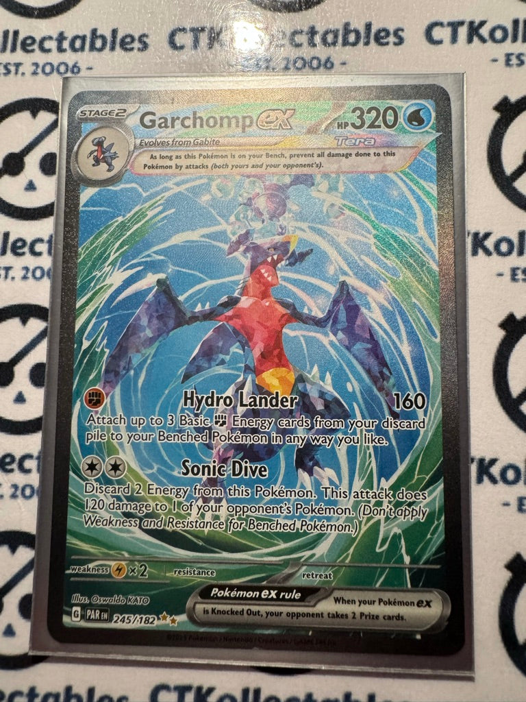 Garchomp EX Special Illustration #245/182 2023 Paradox Rift Pokémon TCG