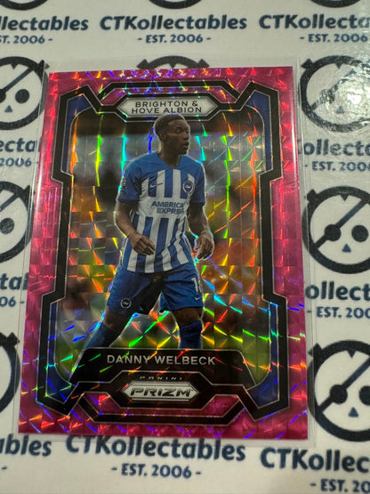 2023-24 Prizm Premier League Soccer Danny Welbeck #97 Pink Mosaic Prizm