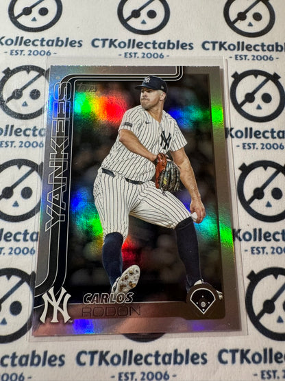 2025 Topps Series 2 Baseball Carlos Rodon Silver Rainbow Foil #415 Yankees