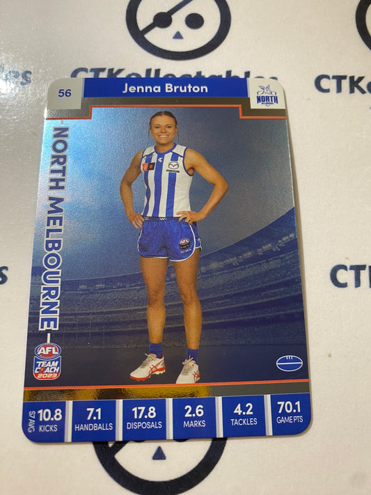 2023 AFLW Teamcoach Silver Card #56 Jenna Bruton