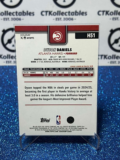 2025-26 Topps Holiday NBA Glitter #H51 Dyson Daniels Atlanta Hawks