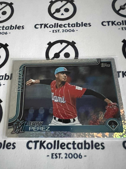 2025 Topps Series 2 Baseball Eury Perez Sand Glitter Foil #487