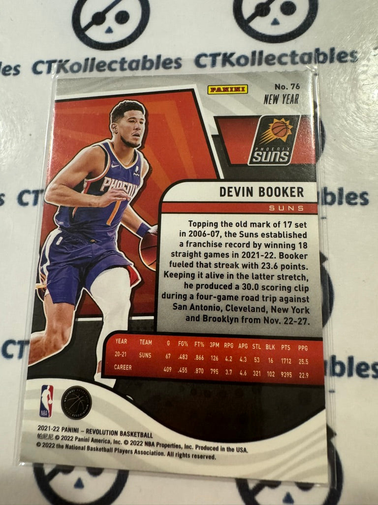 2021-22 NBA Panini Revolution Devin Booker NEW YEAR ICE Card #76