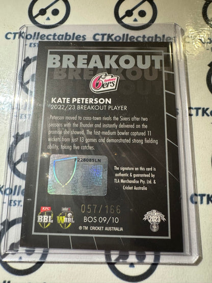 2023/24 TLA Cricket Traders Breakout Kate Peterson Black Signatures #057/166