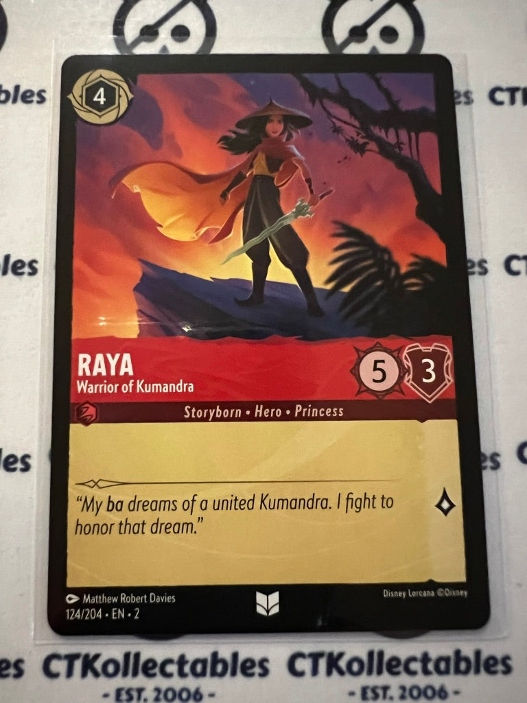 2024 Disney Lorcana Floodborn Non-Foil #124 Raya, Warrior of Kumandra – Uncommon