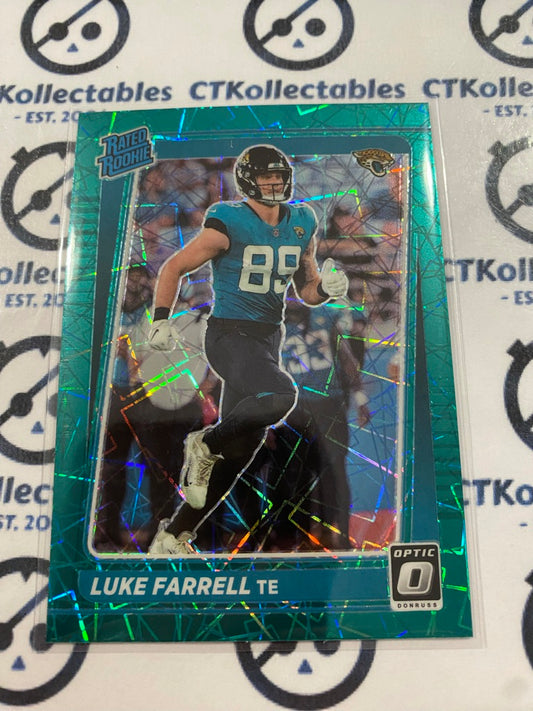 2021 NFL Donruss Optic Luke Farrell Rated Rookie Green Velocity #287 Jaguars