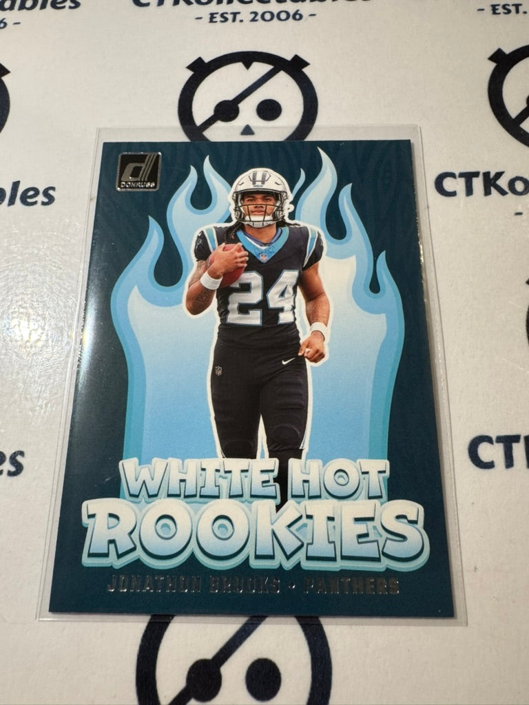 2024 NFL Panini Donruss White Hot Rookies #6 Jonathon Brooks Carolina Panthers