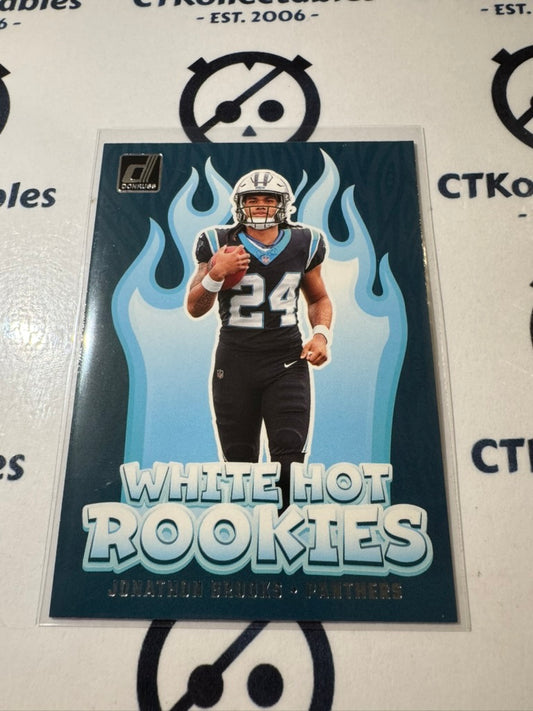 2024 NFL Panini Donruss White Hot Rookies #6 Jonathon Brooks Carolina Panthers