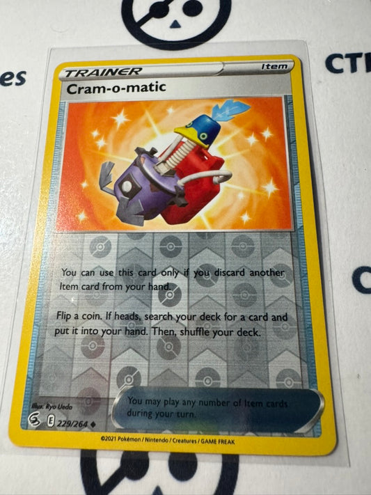 Cram-o-matic Reverse Holo #229/264 Sword & Shield Fusion Strike Pokemon