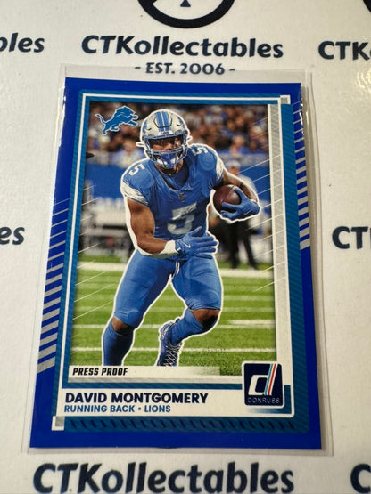 2025 NFL Panini Donruss Press Proof Blue #159 David Montgomery Lions