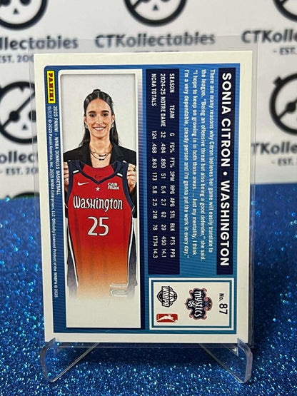 2025 Panini Donruss WNBA Rated Rookie #87 Sonia Citron Washington Mystics