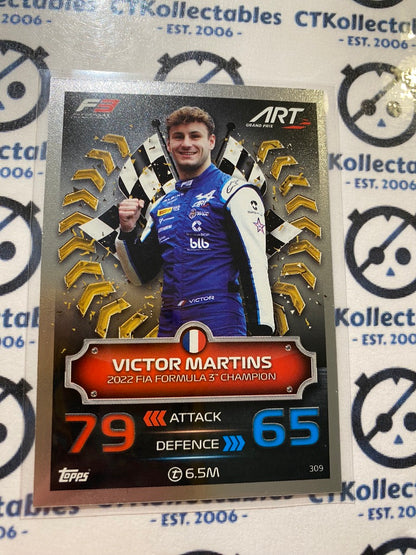 2023 Topps Turbo Attax F1 -Foil Victor Martins 2022 F3 Champion #309