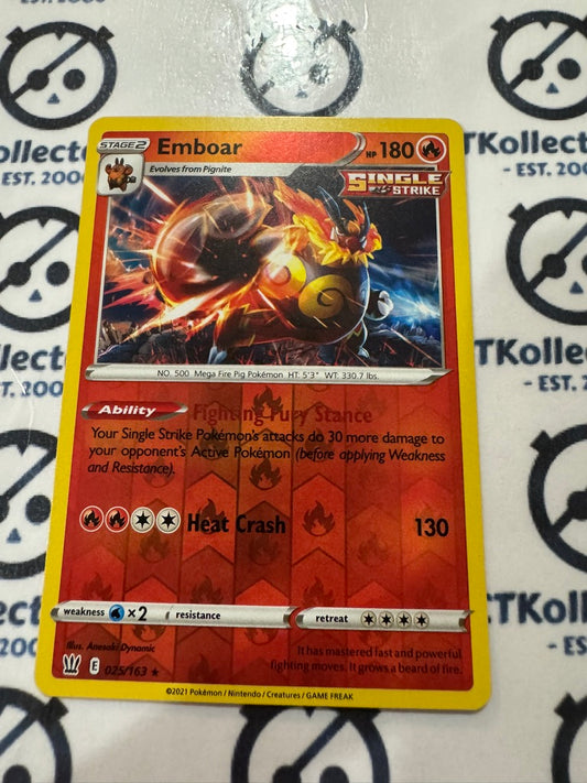 Emboar Reverse holo #025/163 Pokémon Card Battle Styles