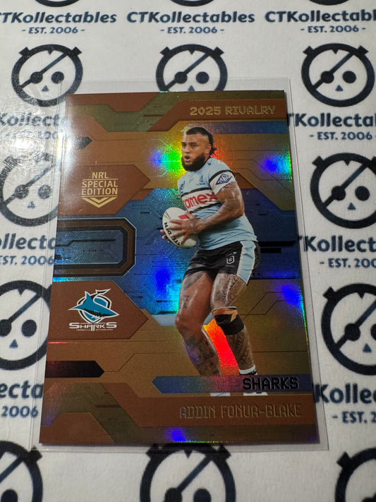 2025 NRL Rivalry Bronze Special Edition Addin Fonua-blake #10/51 Sharks