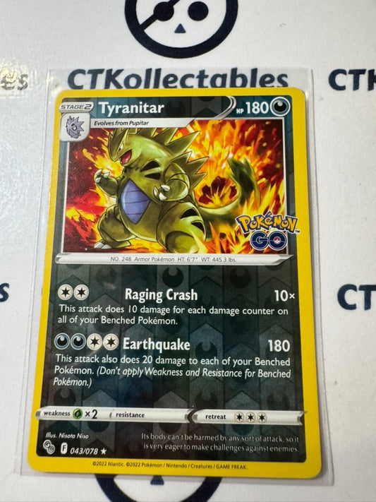 Tyranitar #043/078 Reverse Holo -Pokemon Go ! Pokemon Card