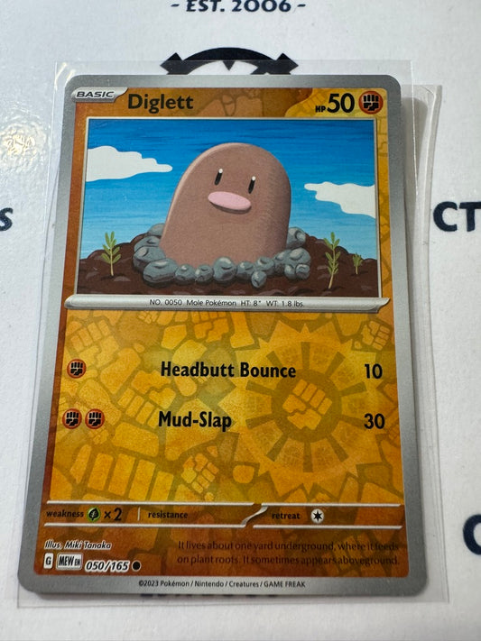 Diglett Reverse Holo #050/165 Scarlet & Violet 151 Pokemon Card