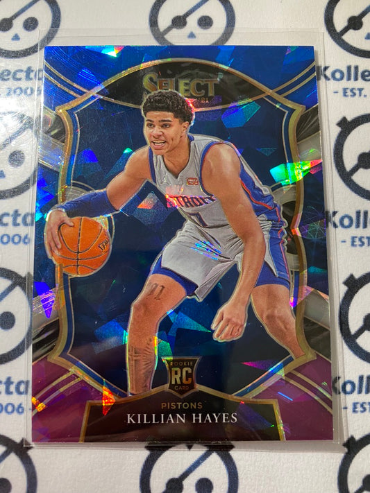 2020/21 Panini NBA Select Killian Hayes Blue White Purple Ice Prizm #67 Pistons