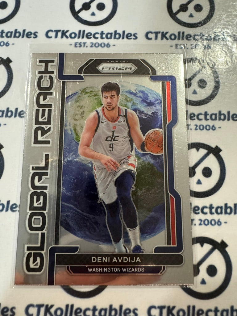 2021-22 NBA Panini Prizm Deni Avdija Global Reach #8 Wizards