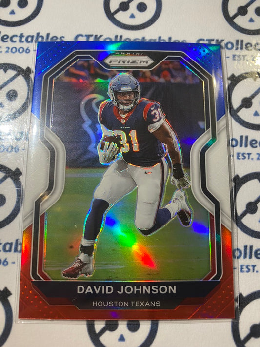 2020 NFL Prizm David Johnson Red White & Blue Prizm #75 Texans