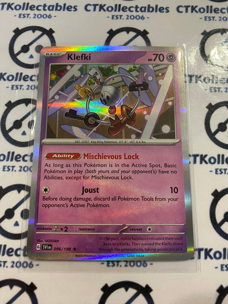 Klefki Holo Rare #096/198 2023 Scarlet & Violet Pokémon TCG