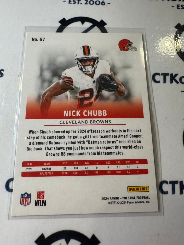 2024 NFL Prestige Diamond Xtra Points #67 Nick Chubb Cleveland Browns