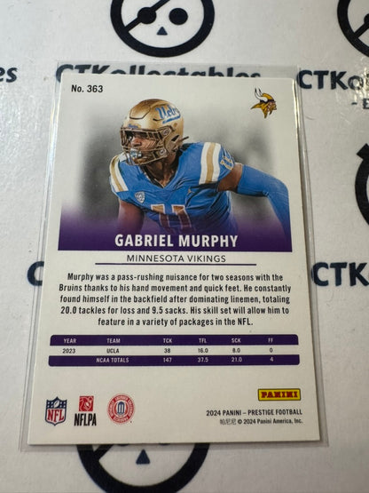 2024 NFL Prestige Rookie Card #363 Gabriel Murphy Minnesota Vikings