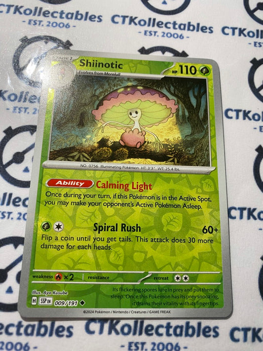 Shiinotic Reverse Holo #009/191 Surging Sparks Pokémon TCG 2024