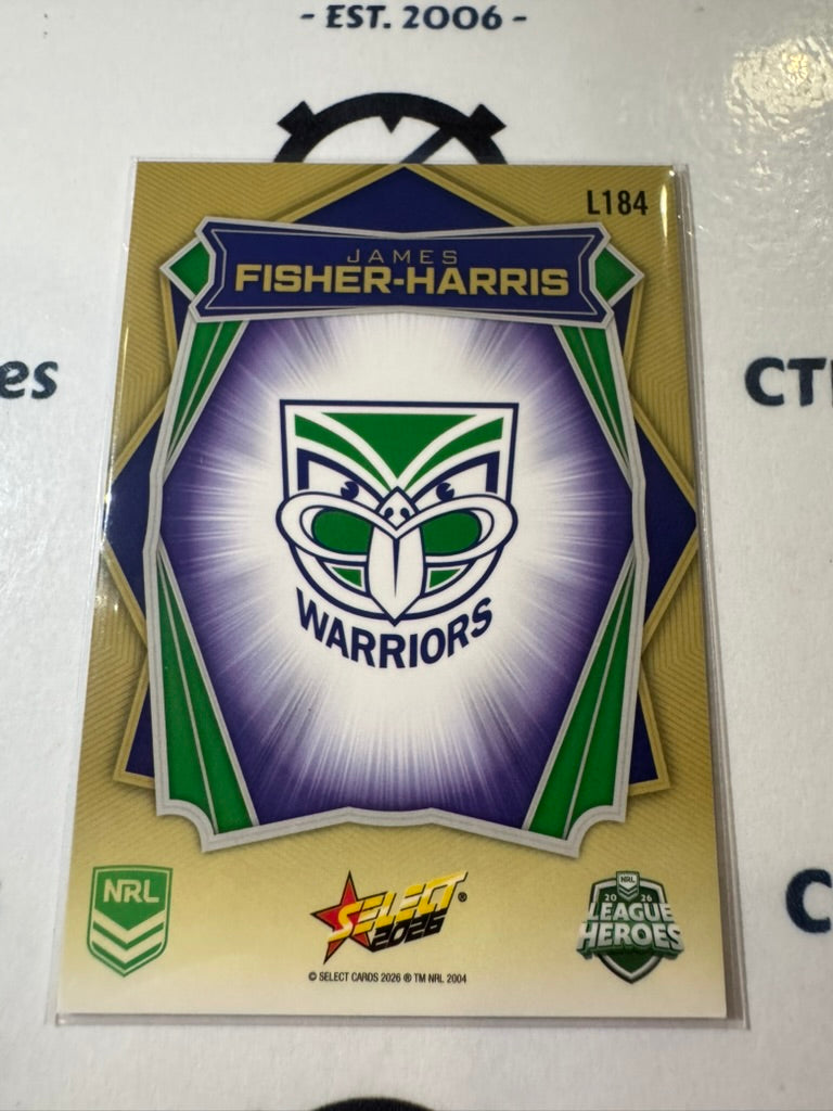 2026 Select NRL League Heroes Luminous Base #L184 James Fisher-Harris Warriors