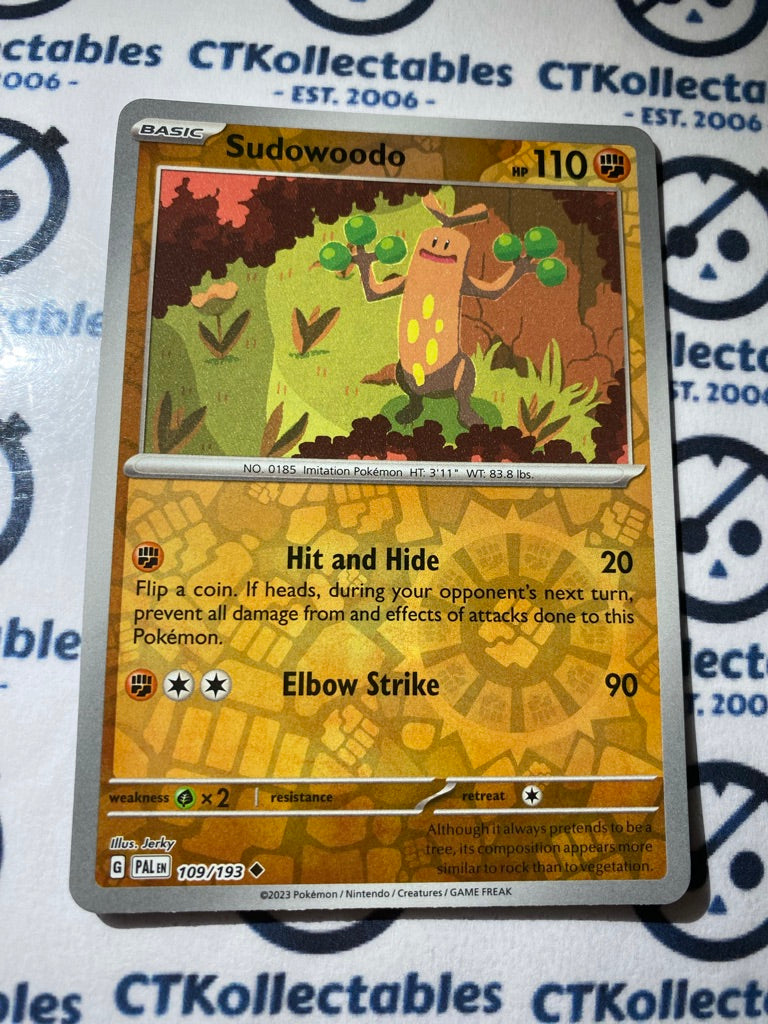 Sudowoodo Reverse Holo #109/193 2023 Paldea Evolved Pokemon Card