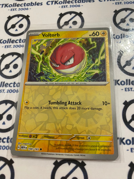 Voltorb Reverse Holo #100/165 Scarlet & Violet 151 Pokemon Card