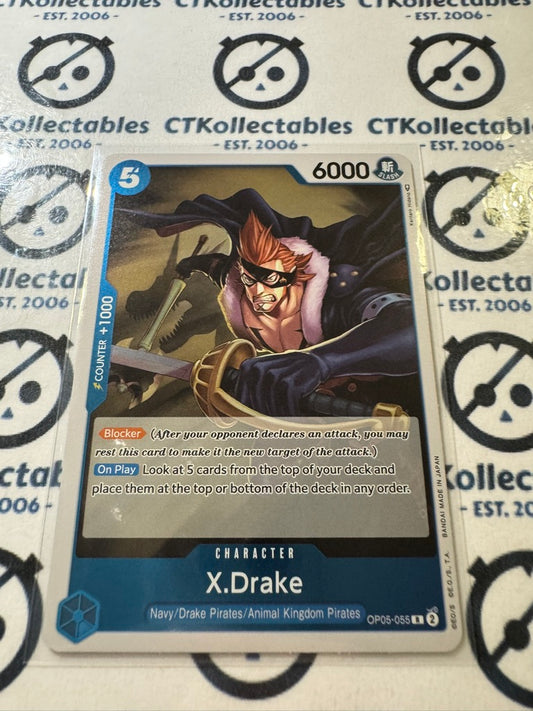 One Piece X.Drake #OP05-055 R Foil Awakening of the New Era Card