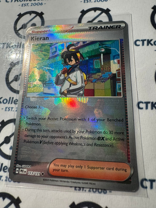 Kieran Poke Ball Reverse Holo #113/131 Prismatic Evolutions Pokemon
