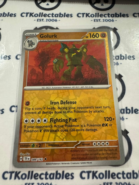 Golurk Reverse Holo Scarlet & Violet Temporal Forces # 088/162 Pokemon